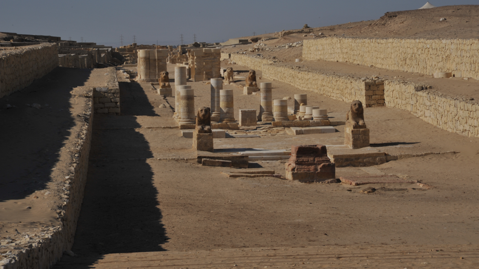 Medinet Madi temple complex and processional avenue in the Fayoum desert